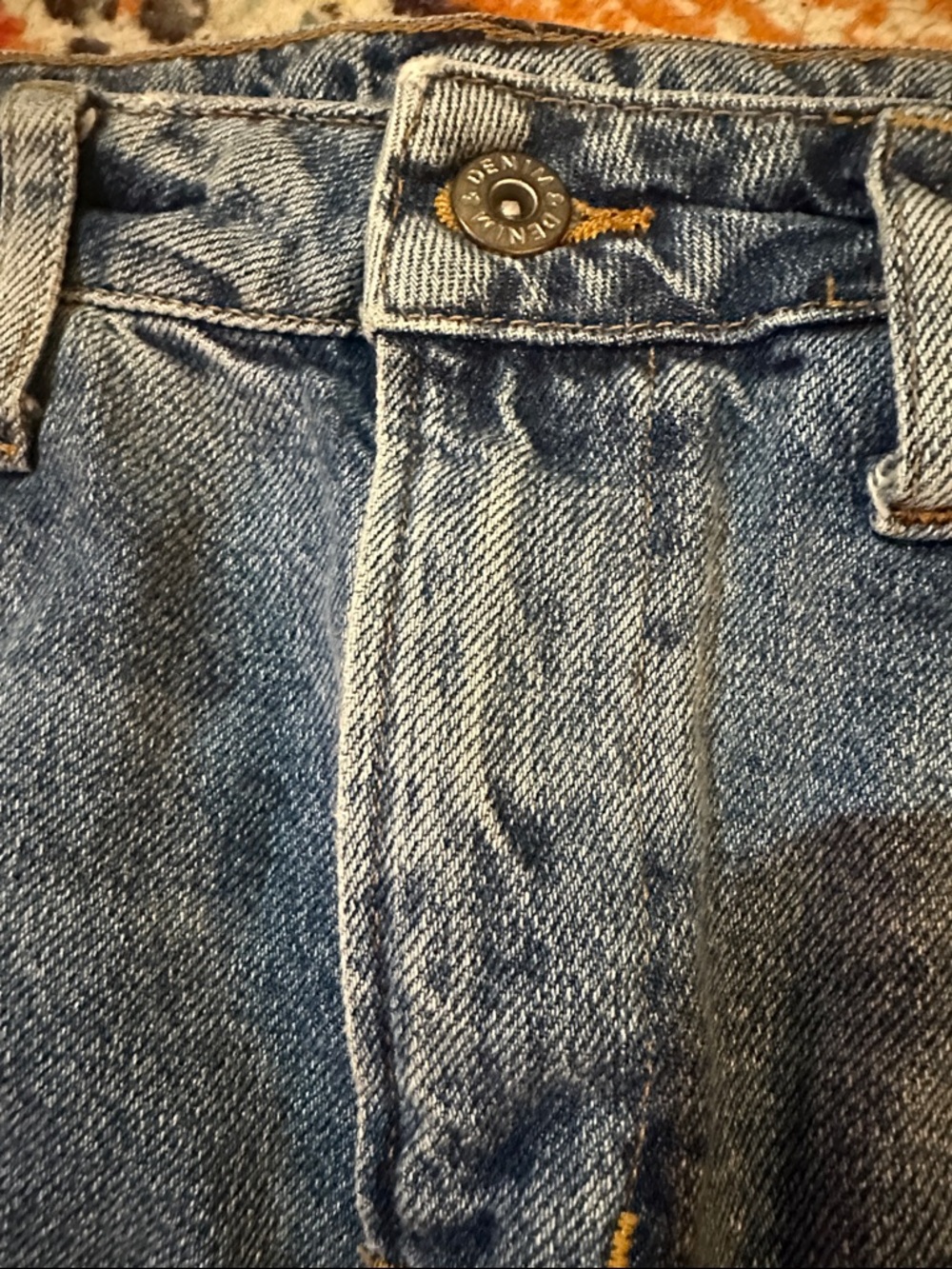 Blue Distressed Denim Mini Skirt - Picture 3 of 6